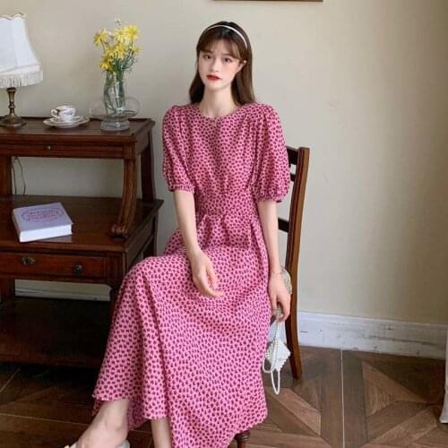 Summer Beach Maxi Vintage Dress Women Floral Print Boho Long Chiffon Unif Dress Wedding Casual O-Neck Sexy Party Dress Robe