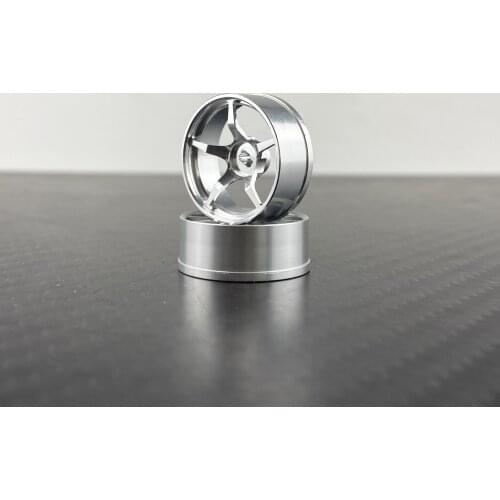 Mini-Z AWD AMZ Weili DRZ Gla BZ Mosquito Car Metal Hub Metal Wheelhubs Lk05s 2pcs/sets Silver Color