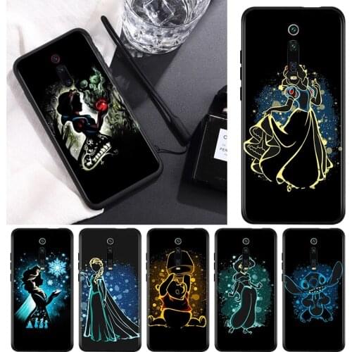 Disney Princess For Xiaomi Redmi 9T 9I 9AT 9A 9C 9 8A 8 7A 7 6A 6 5A 5 4X PRO Prime Plus Black Soft Phone Case