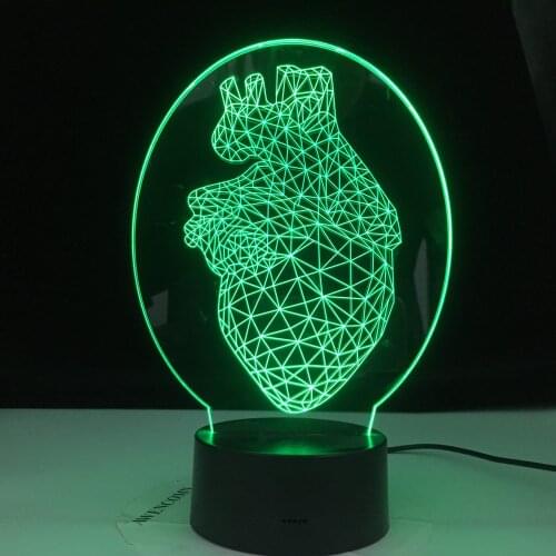 Heart Triangle New Design Nightlight for Kids Bedroom Decor Light Dropshipping Led Table 3D Lamp Gift Dropshipping