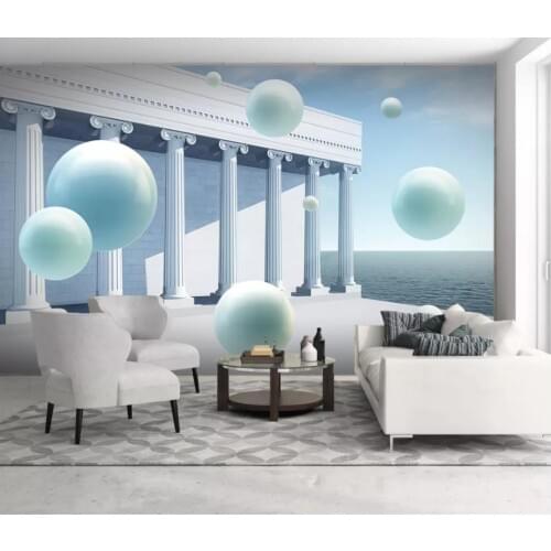 Custom wallpaper Roman column Ball wallpapers for living room 3d background wall mural wallpaper