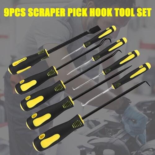 Durable 9Pcs Precision Scraper Pick Hook Kit Gasket Scraping Hose Removal Tool Set Car Hook Craft Hand Tools Remover Pick Tools