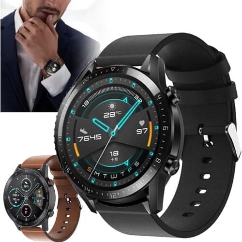 Genuine Leather Band For Huawei Watch GT 2 Honor magic Watch 2 46mm Strap Replacement Bracelet Watchband GT2 22mm Watch band
