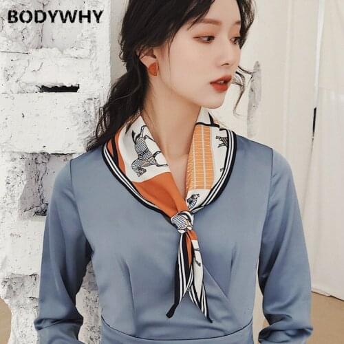 Spring And Summer New Female Small Scarf Small Fresh Scarf Hair Band Ribbon Triangle Scarf Korean Decorative Head Scarf Women