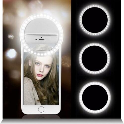 Phone Selfie Fill LED Light Usb Charging Selfie Ring Led Phone Light Lamp Mobile Phone Lens LED Sefie Lamp