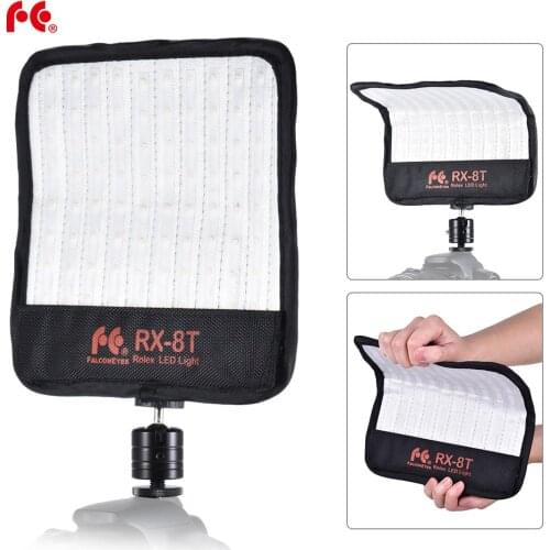 FalconEyes RX-8T 16W Mini LED Video Light 5600K CRI94 Flexible Cloth On-camera Lamp Daylight Splashproof for Studio Photography