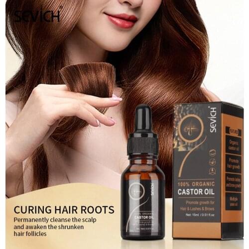 Sevich Black Castor Oil Growth Serum Eyelash Eyebrow Hair Growing Treatment Anti Hair Loss Nourishing Enhancing Roots Hair Care