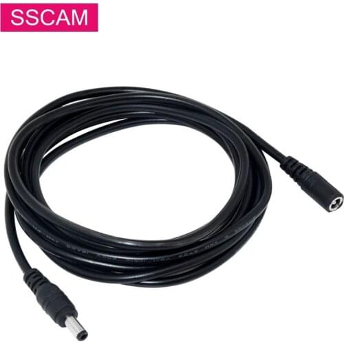 Security Camera Extension DC 12V Cable Male Female Power Extension Cord 5.5mmx2.1mm Cables for Wifi/AHD/IP Cameras