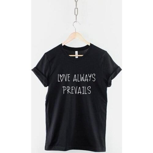 ZBBRDD Love Always Prevails Womens letter T Shirt Womens Cotton short sleeve top Tee t-shirts for Ladies girls