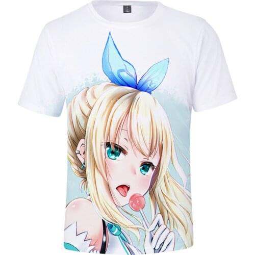 Women-clothing Mirai Akari 3D Summer Preppy Men/Women Clothes T-shirt Streetwear Anime Tshirt Kawaii Y2K Trendy a girl Tees
