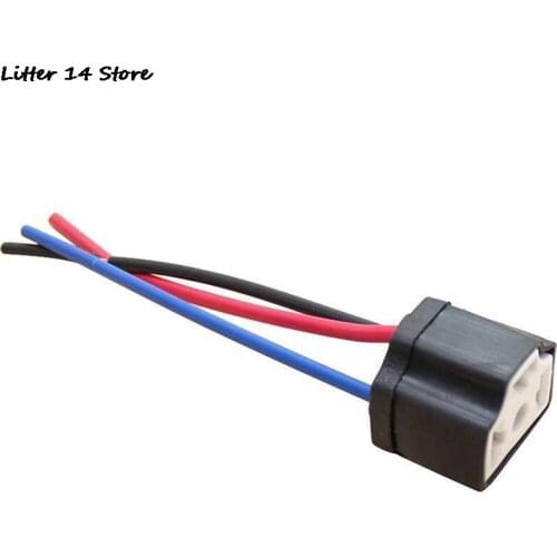 1Pc H4 9003 Ceramic Wire Wiring Car Head Light Bulb Lamp Harness Socket Plug