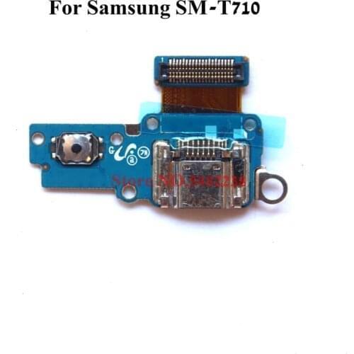 10pcs/Lot Original USB Charging Dock Port With mic button Flex cable For Samsung T710 SM-T710 Charger plug board Replacement
