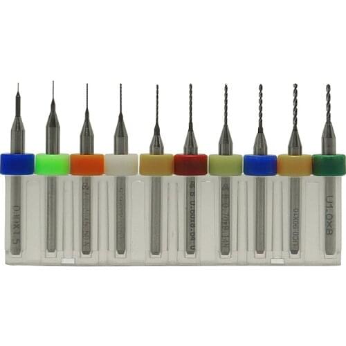 10pcs PCB drill tool kit tungsten carbide metal Milling cutter 3d cnc engraving wood router tools