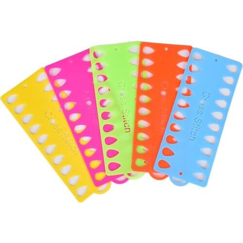 2pcs Plastic Cross Stitch Row Line Board Embroidery Floss Thread Yarn Organizer