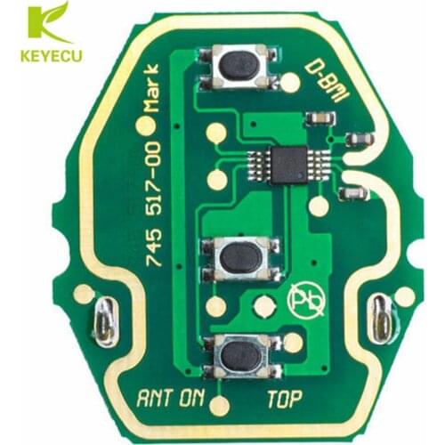 KEYECU 3 Button Remote Control Circuit Board for BMW EWS System 1995-2005 315/433MHz Without Key Shell NO Battery