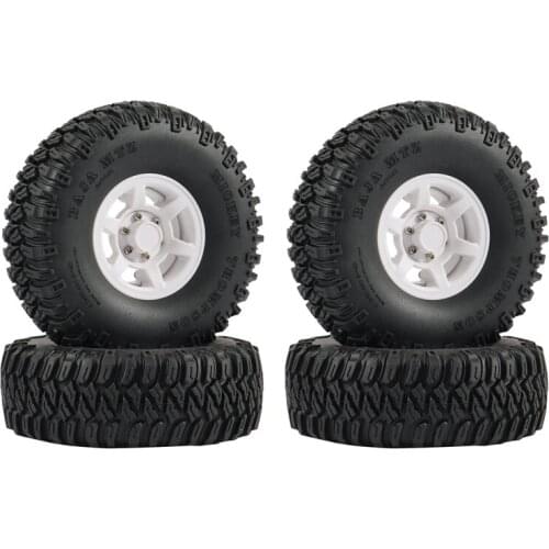 4PCS 1.55Inch Beadlock Wheel Rim Tires Tyre for RC Crawler Car Axial Jr 90069 D90 TF2 Tamiya CC01 LC70 MST JIMNY