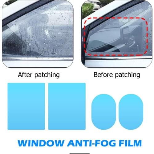 4 Pieces Of Protective Film For Car Side Mirrors And Windows, Anti-Scratch Multifunctional Waterproof Fog Film With Scraper