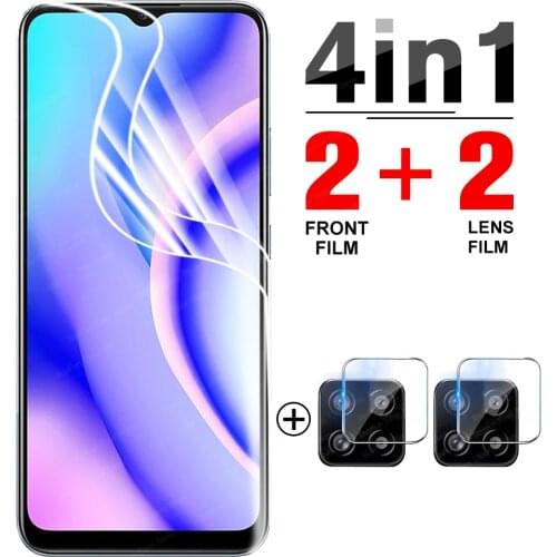 4-in-1 Hydrogel Film for Oppo Realme C15 Qualcomm Screen Protector Protective film For Realme C 15 C21 safety film not glass