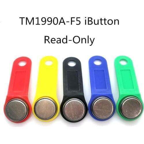 5pcs/lot Dallas DS1990A DS1990A-F5 iButton I-Button 1990a-F5 Electronic Key IB tag Cards Fobs Black Handle TM Cards