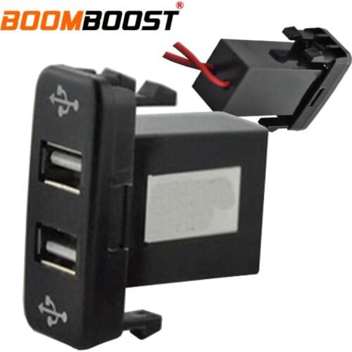 For Suzuki 12V 2.1A ABS Dual USB Car Charger Socket Dashboard Phone Charger Interface Socket Car Charger