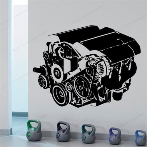 Auto Repair Service Garage wall Decal Car Engine Wall Sticker vinyl Car Workshop wall decor WaterproofHJ641
