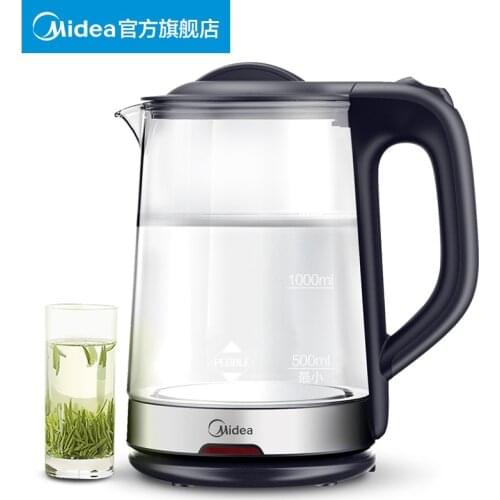 Midea 1.7L Kettles Electric Kettle Automatic Power Off Glass Boiling Water