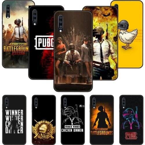 Phone Case For Samsung Galaxy A 50 51 71 70 7 5 10 20 30 40 41 21 S E Black Cover Etui Fashion Hoesjes 3D PUBG Battlegrounds