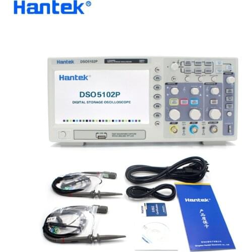 Digital Oscilloscope Hantek DSO5102P Portable 100MHz 2Channels 1GSa/s Record Length 40K USB Osciloscopio Handheld Oscilloscopes