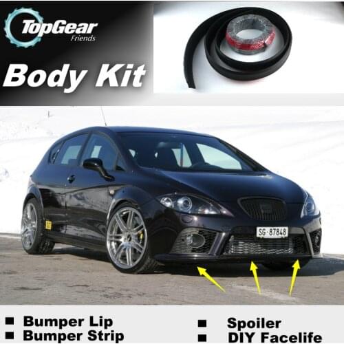 Bumper Lip Deflector Lips For SEAT Leon 1M 1P 5F Front Spoiler Skirt For TopGear Friends to Car Tuning View / Body Kit / Strip