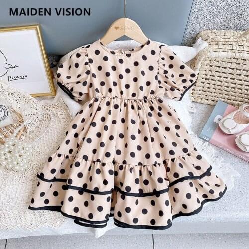 2-8 year Kids Little Girls Dots Smocked Floral Flower Print Dresses 2021 Summer Toddler Girl Princess Vintage Smock Dress