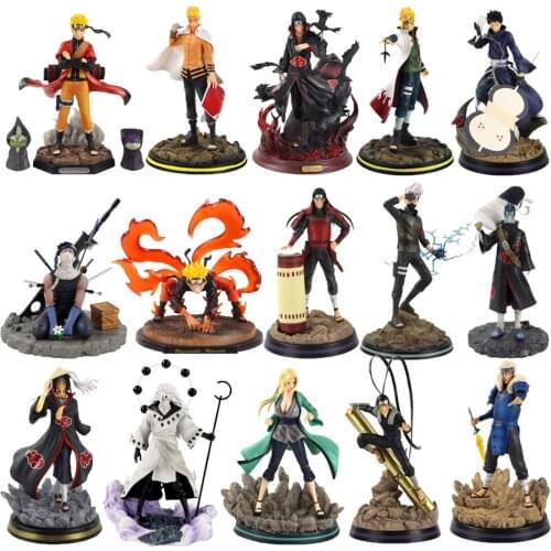 Naruto Shippuden Sasuke Uchiha Itachi Hoshigaki Kisame Madara Anime PVC Action Figures Statue Collectible Model Toys Brinquedos