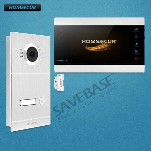 HOMSECUR 7" Wired Video Door Entry Phone Call System 1.3MP with Silver Camera BC121HD-1S +BM705HD-B