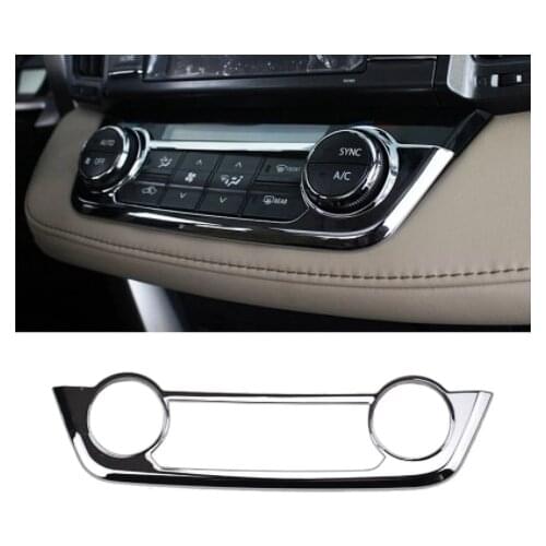 For Toyota RAV4 2013 2014 2015 2016 2017 2018 Chrome Center Console AC Switch Button Panel Air Condition Vent Control Cover Trim