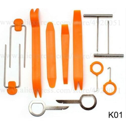 12pcs Car Audio Disassembly Assembly Tools Sound Insulation Clamp Buckle DIY Trim Panel Crowbar Conversion Removal Tools K01