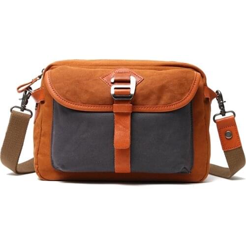 M386 New Arrive Unisex Street Trend Messenger Bag Personalized Shoulder Bag Canvas with Leather Leisure Bag Outdoor Travel Pouch