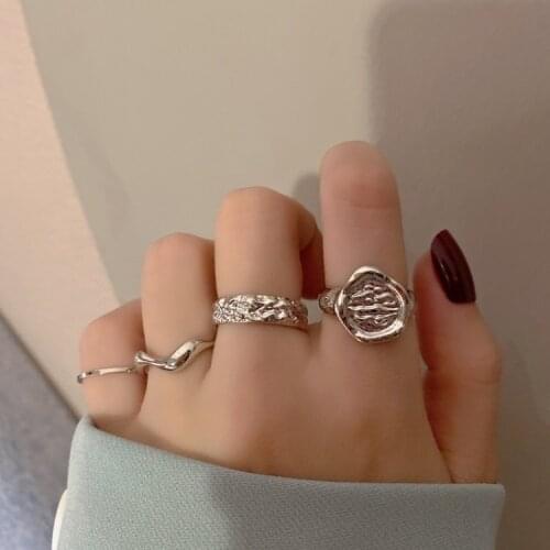 Joint Set Metal Simple Women Rings New Hiphop Luxury Engagement Ring