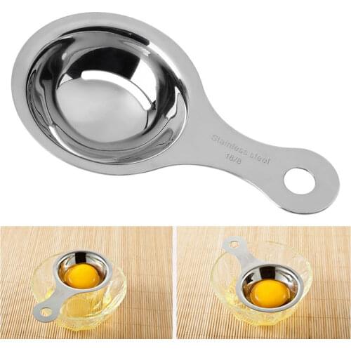 Stainless Steel Egg White Separator Tools Kitchen Accessories Separating Funnel Eggs Yolk Filter Gadgets Spoon Egg Divider Tool