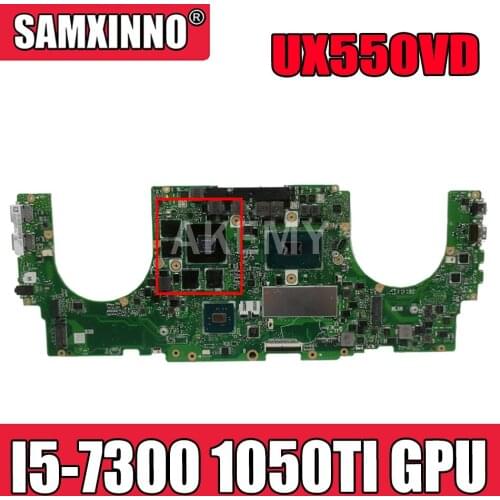 New For ASUS ZenBook Pro UX550VD UX550VW UX550V Laptop Motherboard REV:2.0 I5-7300 cpu and 1050TI GPU mainboard