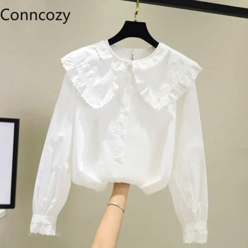 Girls Shirts Kids Clothes Girls 8 - 12 Girl Top Long Sleeve 12t Fall Kids Cotton Blouse School Outfit for Teen Girls White Shirt