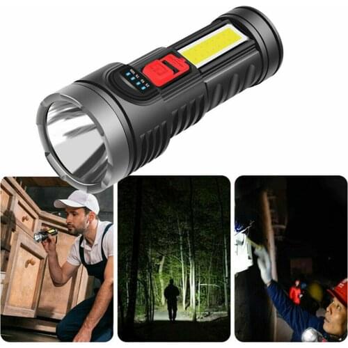 Handheld Super Bright LED Torch Flashlight USB Mountain Light Lamp Kit