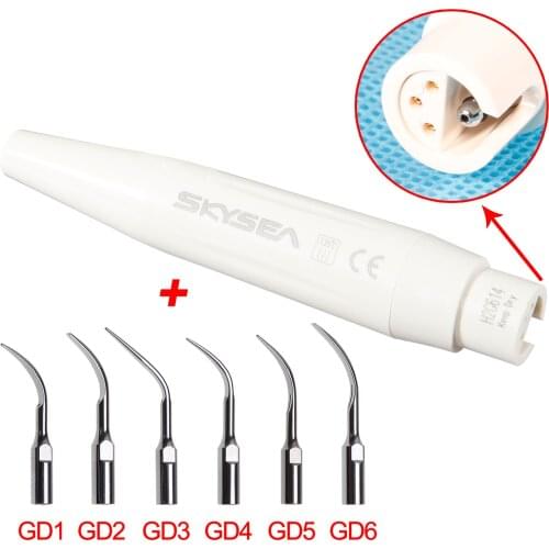 SKYSEA Dental Ultrasonic Scaler Handpiece For DTE SATELEC SK-DTE + 6 Pcs Tips GD1-GD6