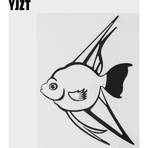 YJZT 10.3CM×14.2CM Personality Tropical Fish Vinyl Car Sticker Decal 18A-0126