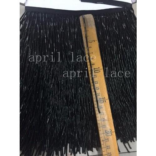 Yy026 # 5 yards /bag black 16-17 cm width ribbon fringe tassel for curtain /garment/decorative/home /dress decoration