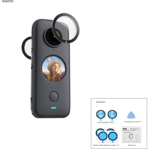 2Pcs Lens Cover Adhesive Lens Protective Shell Guard Cap For Insta360 ONE X2 Panoramic Camera Accessories