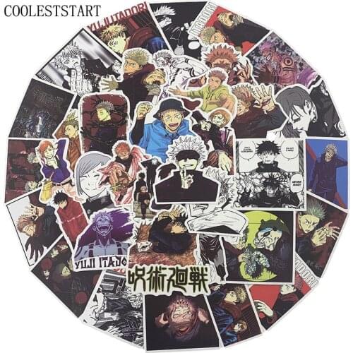 10/50Pcs Jujutsu Kaisen Cartoon Anime Stickers For Motorcycle Skateboard Bike Car Toy Refrigerator Guitar Mobile Phone Laptop