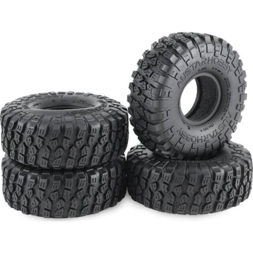 4Pcs 121 x 45MM Soft Rubber Tyre 1.9 inch Wheel Rock Terrain Tire for 1/10 RC Crawler Car Traxxas TRX-4 Axial SCX10 90046
