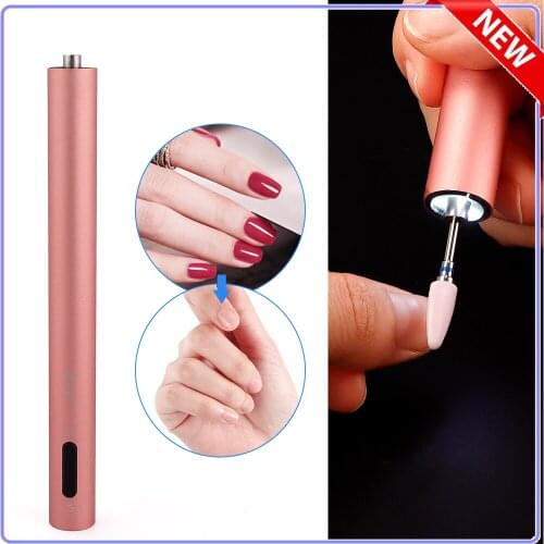 Pedicure Nail Polisher Grinding Device Electric Mini Nail Drill Pen Machine 12000rpm Portable Nail Drill Pen LED Light Manicure