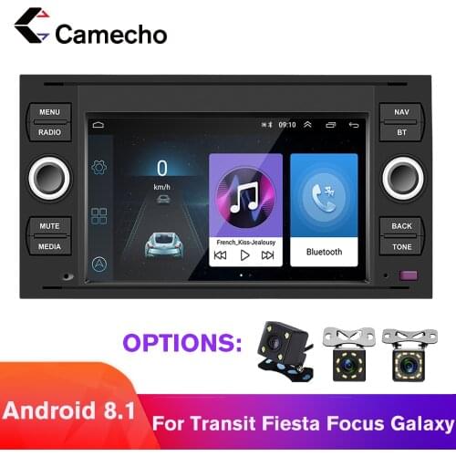 Camecho 2 Din Android 8.1 7'' Car Multimedia Video Player For Transit Fiesta Focus Galaxy Mondeo Fusion Kuga C-Max S-Max Connect