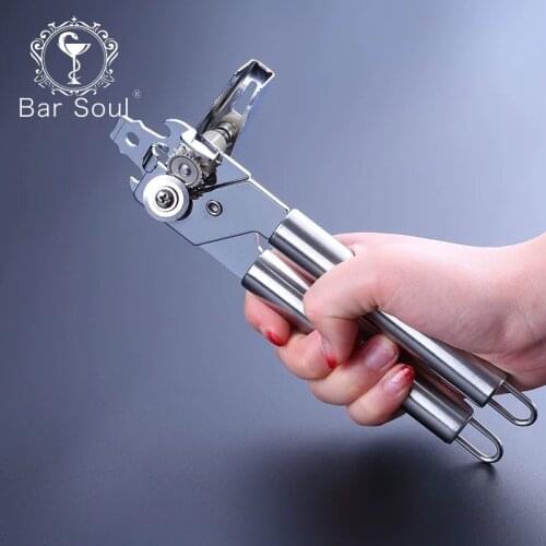 Bar Soul Can Opener Stainless Steel Fashionable Tin Opener Practical Kitchenware Bartender Tools Bar Tools