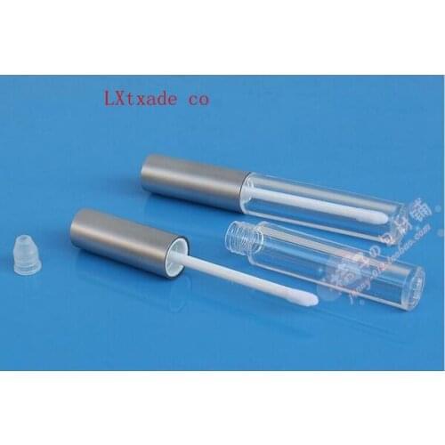 Free Shipping 3ml Clear Plastic Mascars Tube Eye Black Empty Packing Bottle Clear Lip Gloss Tube 8ml Lip Balm Containers